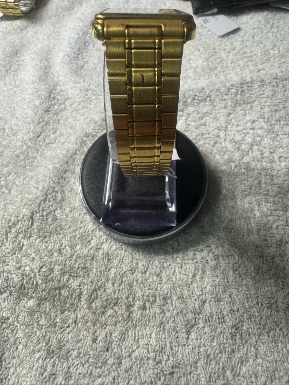 Pulsar Gold-Tone Watch with Black Dial and Bracelet